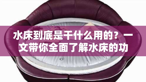 水床到底是干什么用的？一文帶你全面了解水床的功能與用途