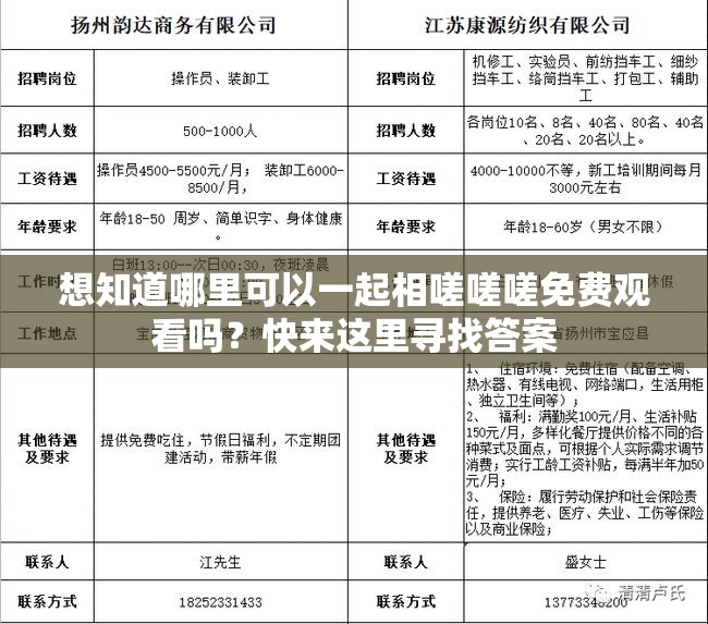 想知道哪里可以一起相嗟嗟嗟免費(fèi)觀看嗎？快來(lái)這里尋找答案