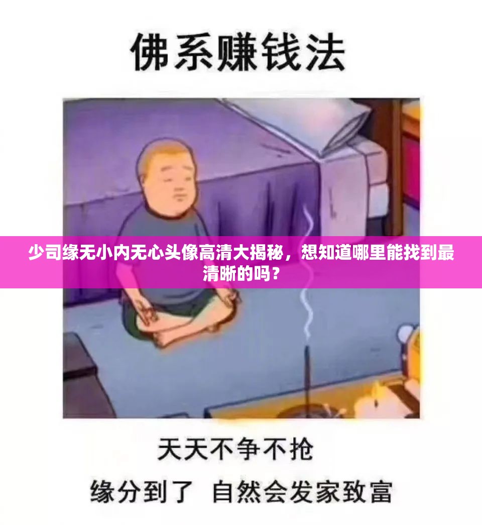 少司緣無小內(nèi)無心頭像高清大揭秘，想知道哪里能找到最清晰的嗎？
