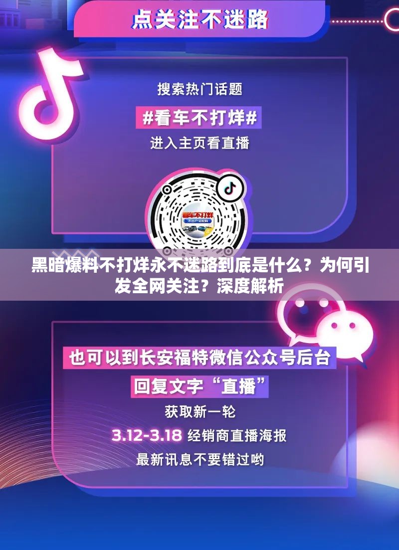 黑暗爆料不打烊永不迷路到底是什么？為何引發(fā)全網(wǎng)關(guān)注？深度解析