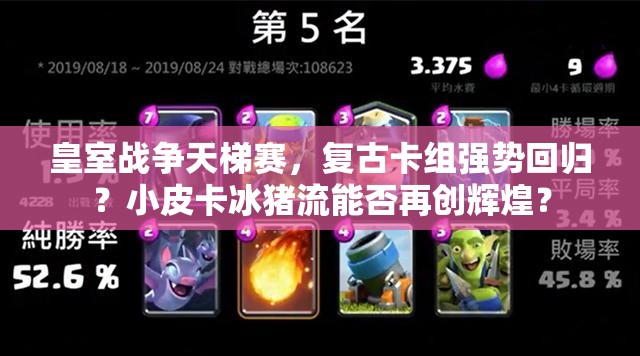 皇室戰(zhàn)爭(zhēng)天梯賽，復(fù)古卡組強(qiáng)勢(shì)回歸？小皮卡冰豬流能否再創(chuàng)輝煌？