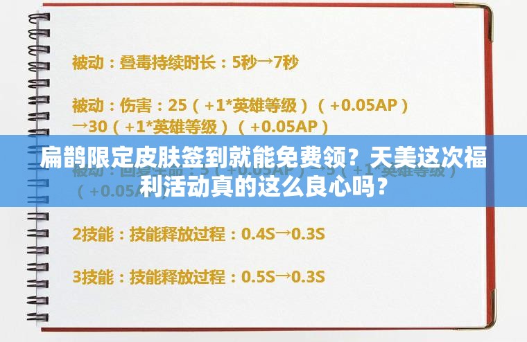扁鵲限定皮膚簽到就能免費領(lǐng)？天美這次福利活動真的這么良心嗎？