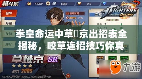 拳皇命運中草薙京出招表全揭秘，咬草連招技巧你真的掌握了嗎？