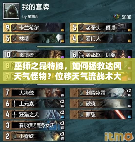 巫師之昆特牌，如何拯救達(dá)岡天氣怪物？位移天氣流戰(zhàn)術(shù)大揭秘？