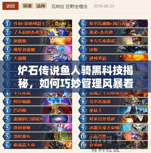 爐石傳說魚人騎黑科技揭秘，如何巧妙管理風(fēng)暴看守衛(wèi)與深藍(lán)刀鱗龍人資源？