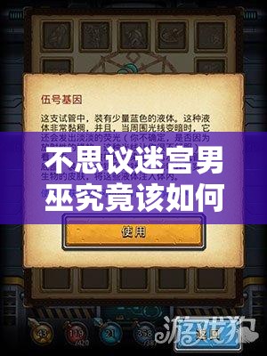 不思議迷宮男巫究竟該如何運(yùn)用？全面揭秘男巫使用心得與技巧