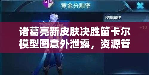 諸葛亮新皮膚決勝笛卡爾模型圖意外泄露，資源管理高效策略何在？