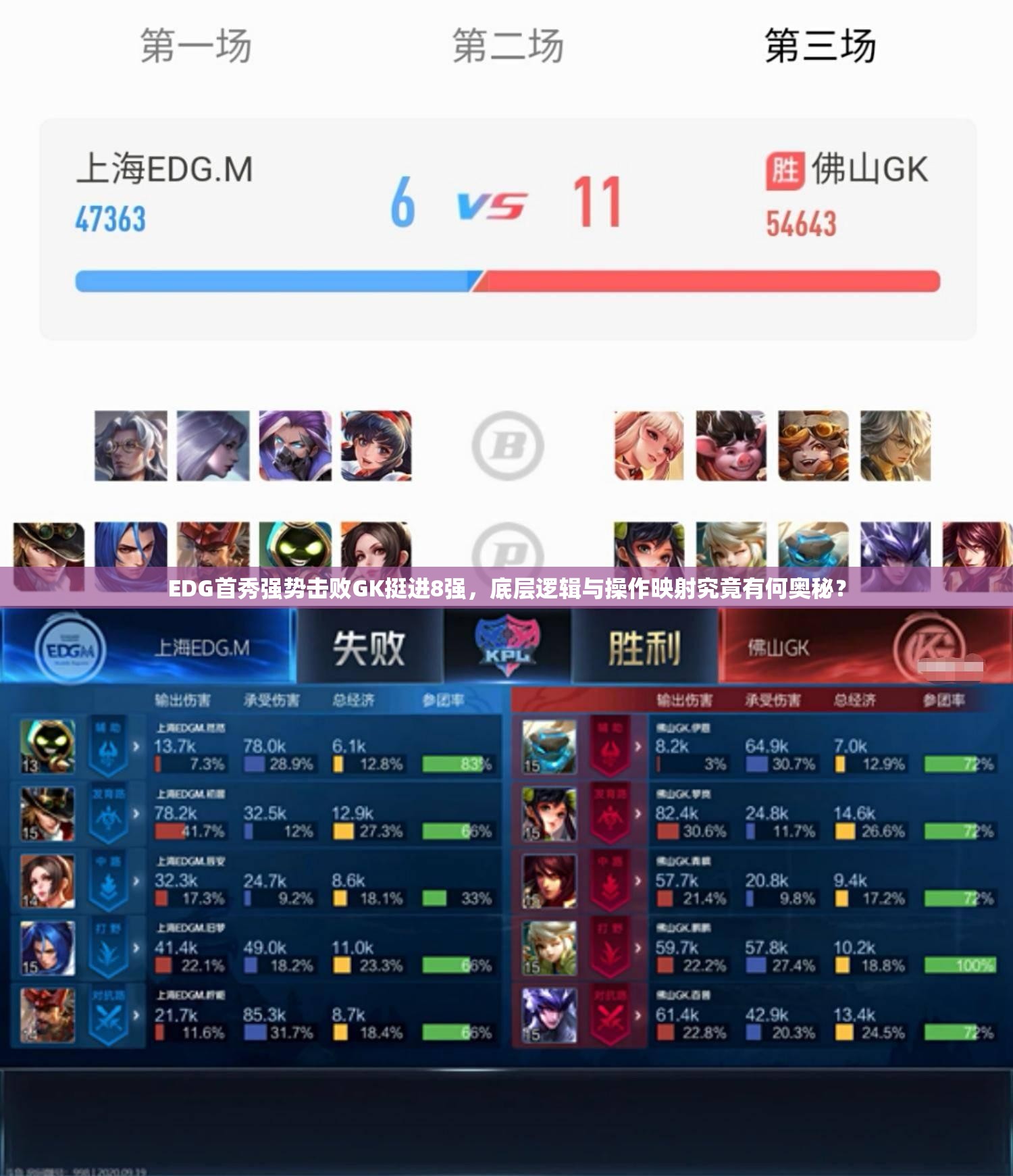 EDG首秀強(qiáng)勢擊敗GK挺進(jìn)8強(qiáng)，底層邏輯與操作映射究竟有何奧秘？