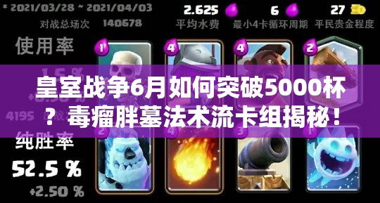皇室戰(zhàn)爭6月如何突破5000杯？毒瘤胖墓法術(shù)流卡組揭秘！
