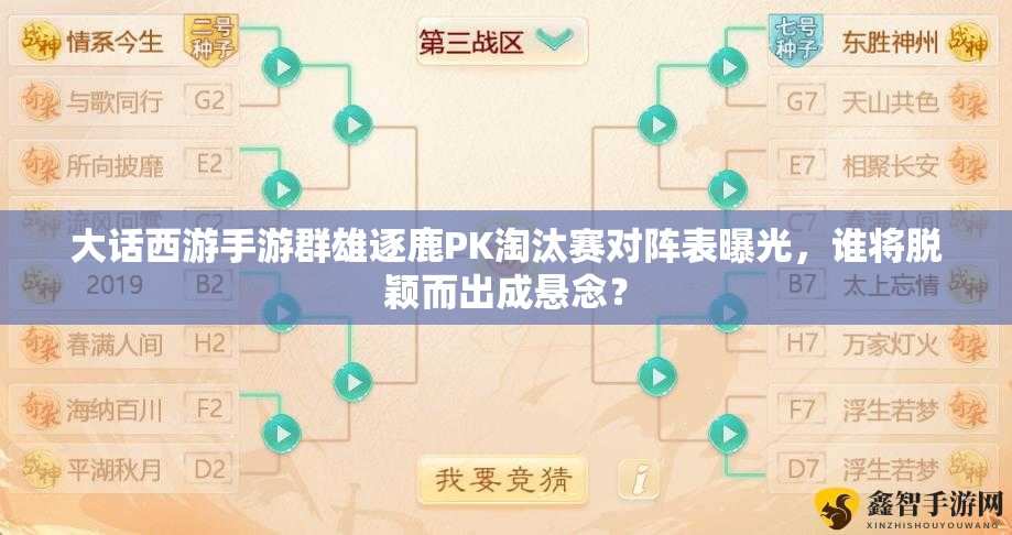 大話西游手游群雄逐鹿PK淘汰賽對(duì)陣表曝光，誰將脫穎而出成懸念？